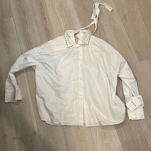 Valentino white button down